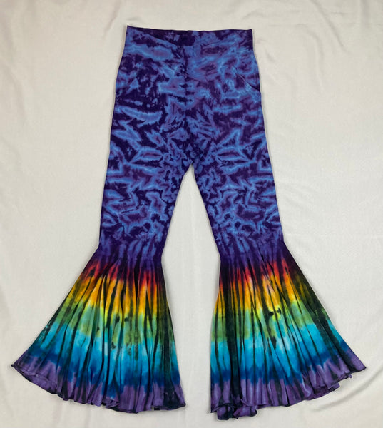 Women's Purple/Rainbow Tie-Dyed Big Bells, S-M