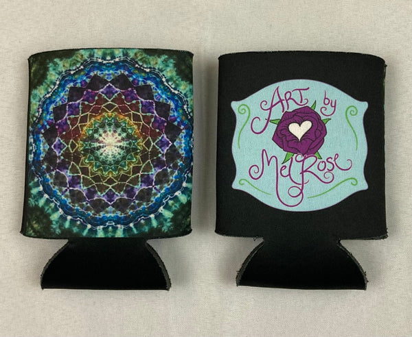 Green Mandala/Art by Melrose Drink Koozie