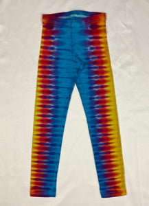 Kids Rainbow Tie-Dyed Leggings, Youth S & M