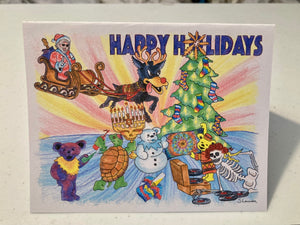 Tie-dye Inspired Hand-drawn Holiday Card