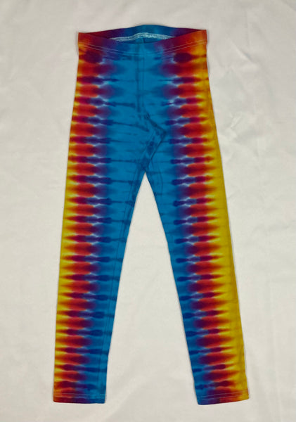 Kids Rainbow Tie-Dyed Leggings, Youth S & M