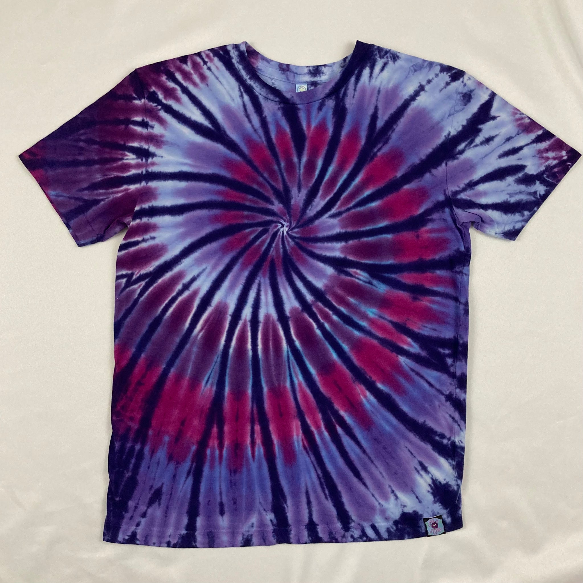 Adult Purple Spiral Tie-Dyed Tee, M