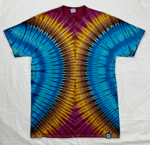 Adult Earthy Hourglass Tie-Dyed Tee, L TALL