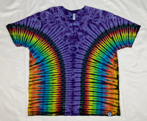 Adult Purple/Rainbow Tie-Dyed Tee, 2XL