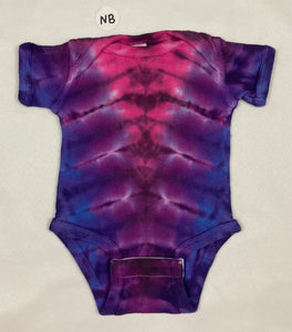 Baby Pink/Purple Tie-Dyed Bodysuit, NB