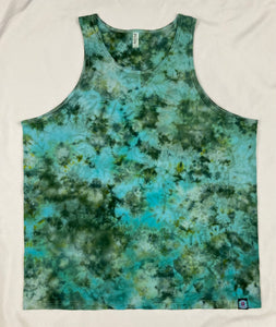 Adult Sea Green Ice-dyed Tank, 2XL