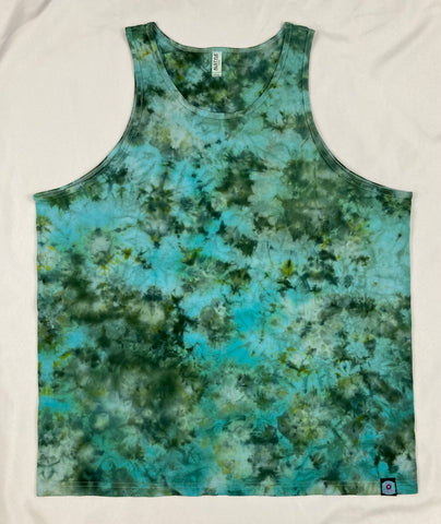 Adult Sea Green Ice-dyed Tank, 2XL