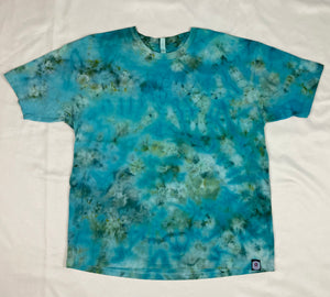 Adult Blue/Green Ice-Dyed Tee, XL