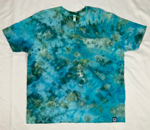 Adult Blue/Green Ice-Dyed Tee, 2XL