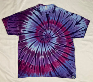 Adult Purple Spiral Tie-Dyed Tee, 2XL