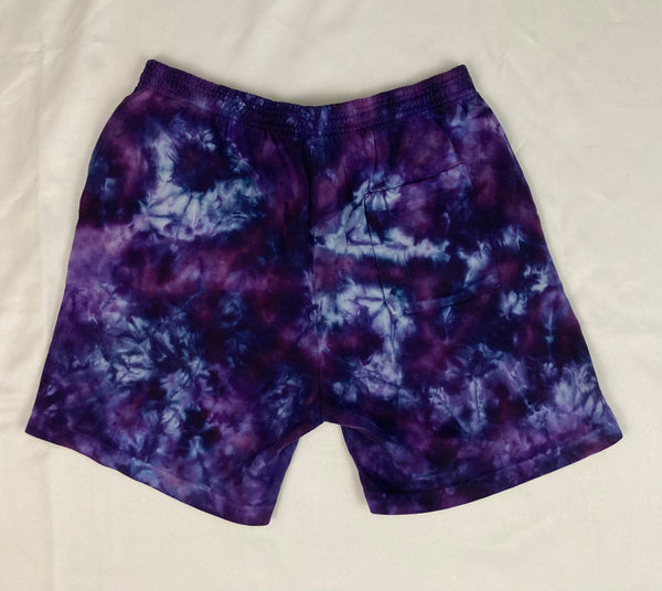 Men’s/Unisex Purple Ice-Dyed Shorts, L (34)