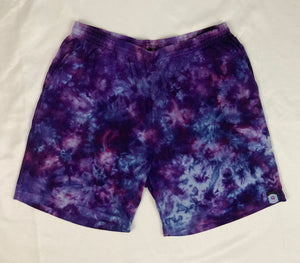 Men’s/Unisex Purple Ice-Dyed Shorts, XL (36)