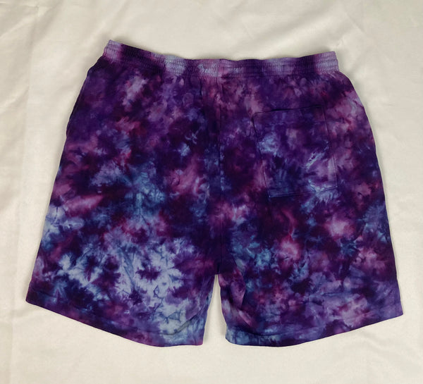 Men’s/Unisex Purple Ice-Dyed Shorts, XL (36)