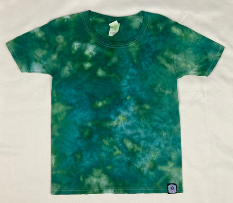 Kids Green Ice-Dyed Tee, Youth XS