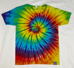 Kids Rainbow Spiral Tie-Dyed Tee, Youth S