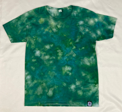 Kids Green Ice-Dyed Tee, Youth M