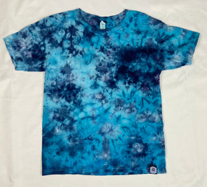 Kids Blue Ice-Dyed Tee, Youth M