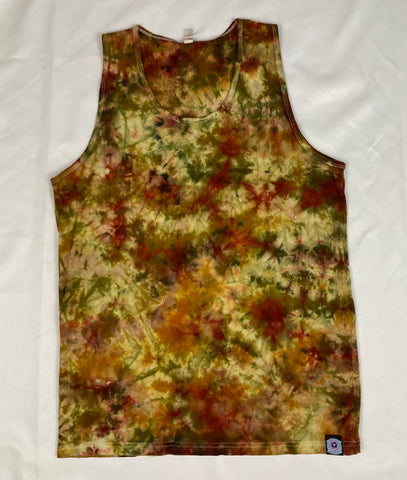 Adult Gold/Brown Ice-dyed Tank, M