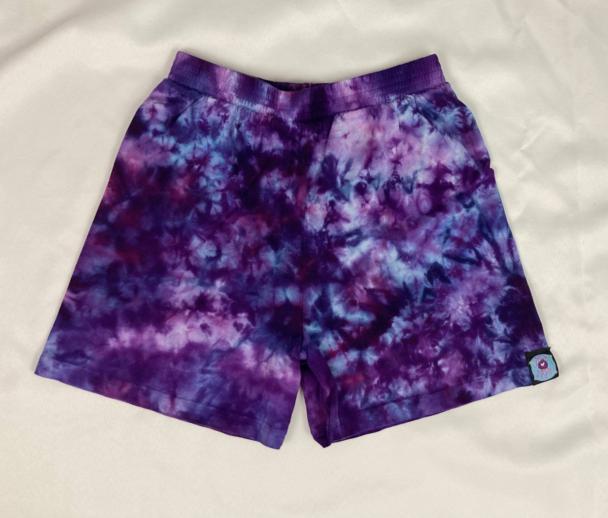 Youth Purple Ice-Dyed Shorts, 4T, 6 & 8