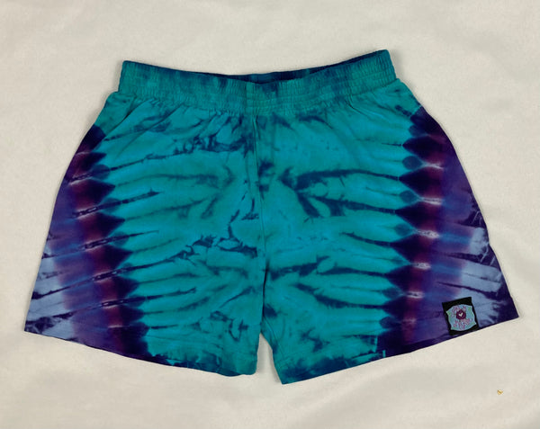 Toddler/Youth Aqua Purple Tie-dyed Shirt/Shorts Set, Size 5/6