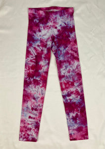 Kids Pink Ice-Dyed Leggings, Youth S & M