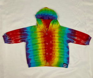 Baby Rainbow Stripe Tie-dyed Jacket, 12M