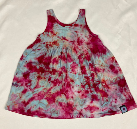 Toddler Blue/Pink Ice-Dyed Short Dress, 2T