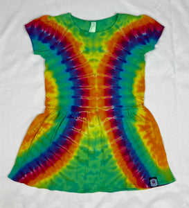 Toddler Rainbow Tie-Dyed Dress, 5/6