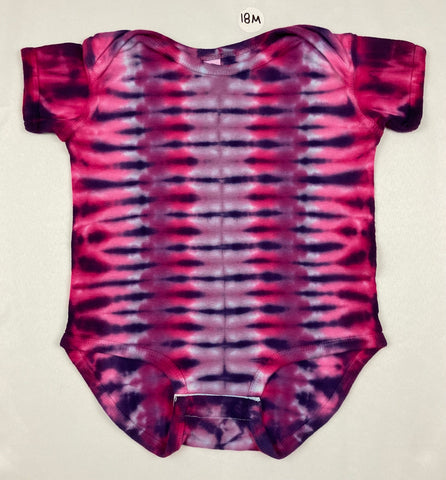 Baby Pink Stripe Tie-Dyed Bodysuit, 18M