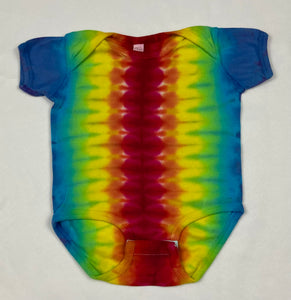 Baby Rainbow Striped Tie-Dyed Bodysuit, NB, 6M & 18M