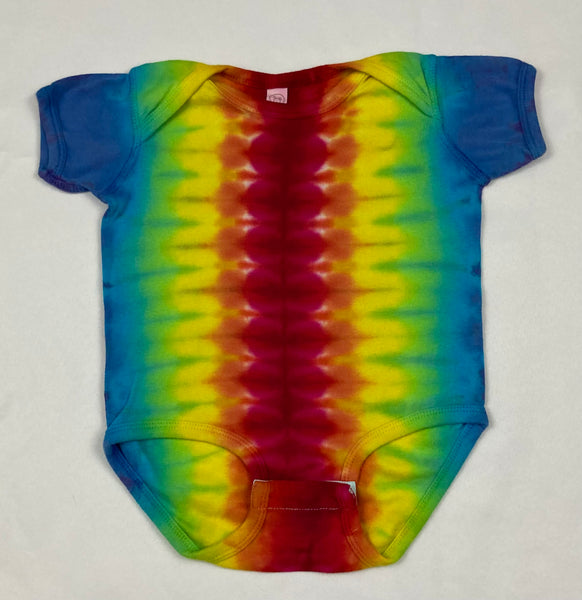 Baby Rainbow Striped Tie-Dyed Bodysuit, NB, 6M & 18M