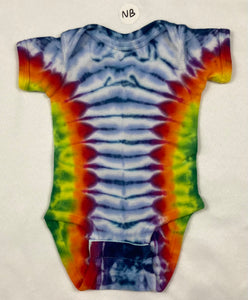 Baby Blue/Rainbow Tie-Dyed Bodysuit, Newborn