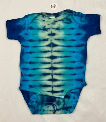 Baby Seafoam/Blue Tie-Dyed Bodysuit, Newborn