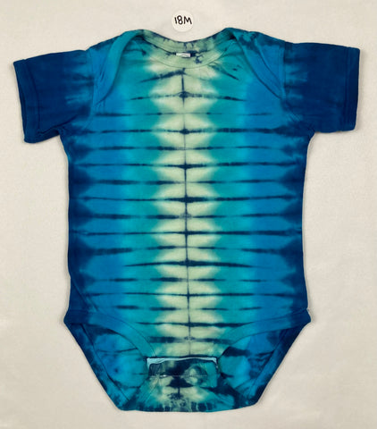 Baby Seafoam/Blue Tie-Dyed Bodysuit, 18M