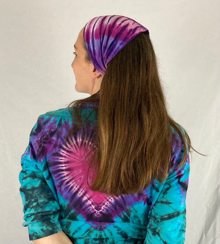 Youth Multi-Colored Tie-dyed Bandana Headbands