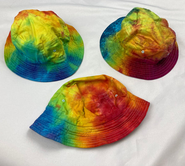 Youth/Small Adult Multi-Colored Tie-dyed Bucket Hats