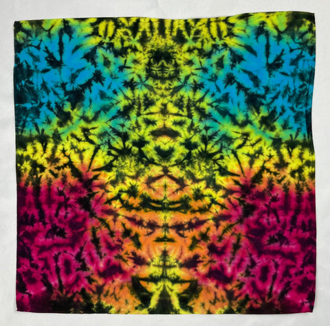 Rainbow/Black Crush Tie-Dyed Bandana