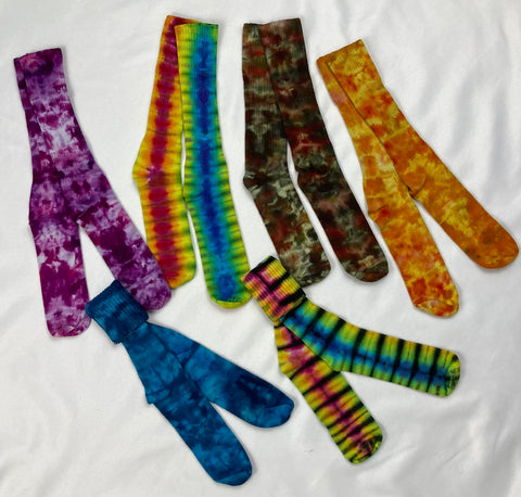 Adult Multi-Color Ice/Tie-Dyed Bamboo Socks