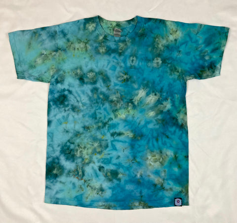 Adult Blue/Green Ice-Dyed Tee, M