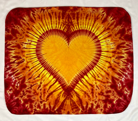 Baby Sunset/Heart Tie-dyed Premium Blanket