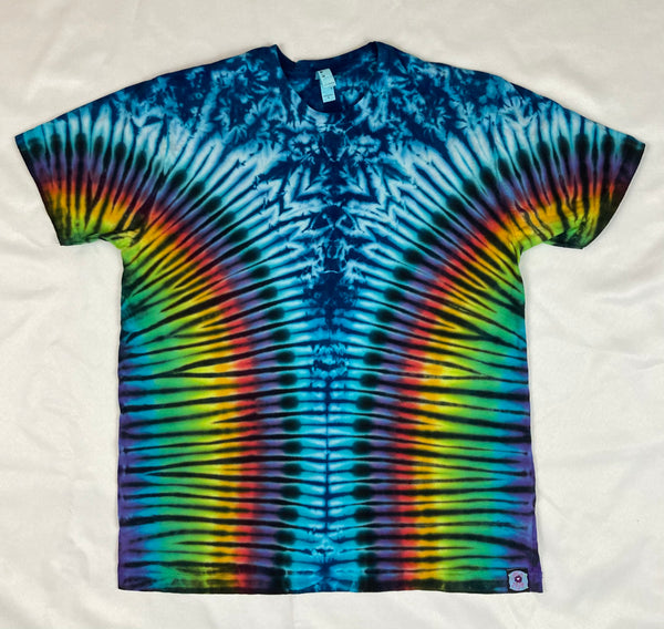 Adult Winter Rainbow Tie-Dyed Tee, multiple sizes: S-3X