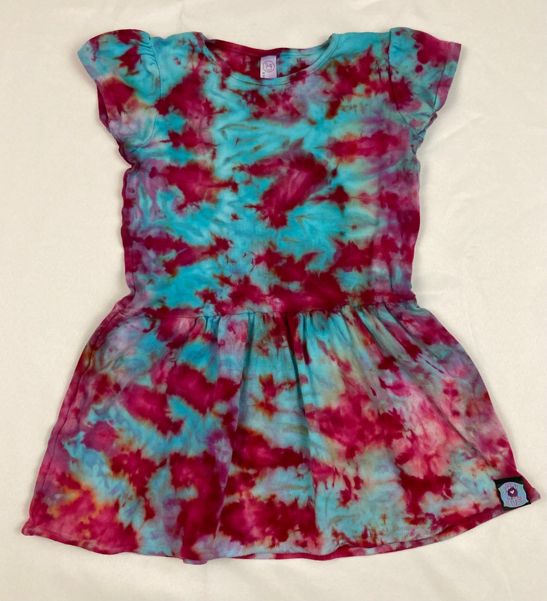 Toddler Blue/Pink Ice-Dyed Dress, 4