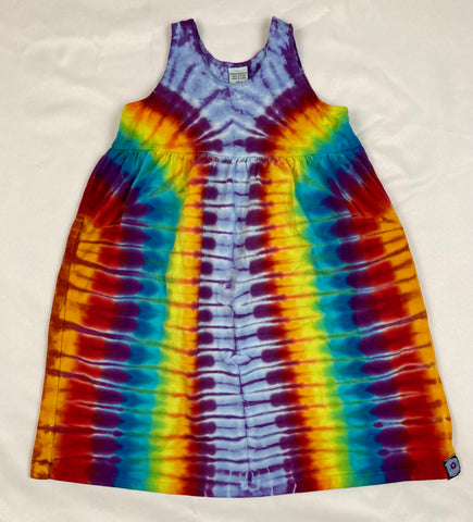 Youth Light Purple/Rainbow Tie-Dyed Dress, 6