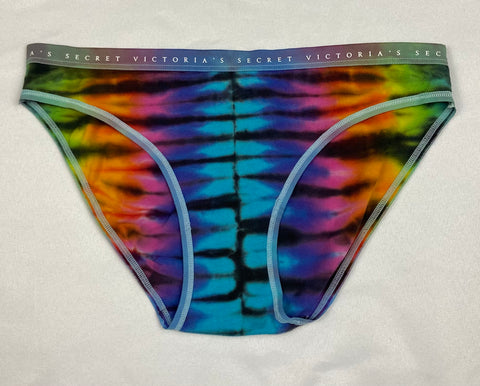 Women's Rainbow Victoria's Secret Tie-Dyed Panties, S