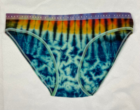 Women's Electric Seafoam Victoria's Secret Tie-Dyed Panties, M