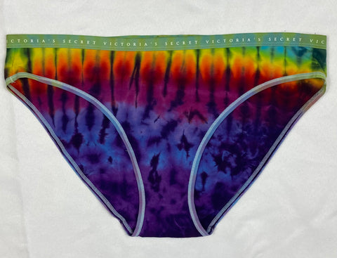 Women's Electric Purple Victoria's Secret Tie-Dyed Panties, XL