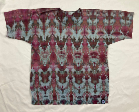 Adult Earthy Arrows Tie-Dyed Silk Top, L