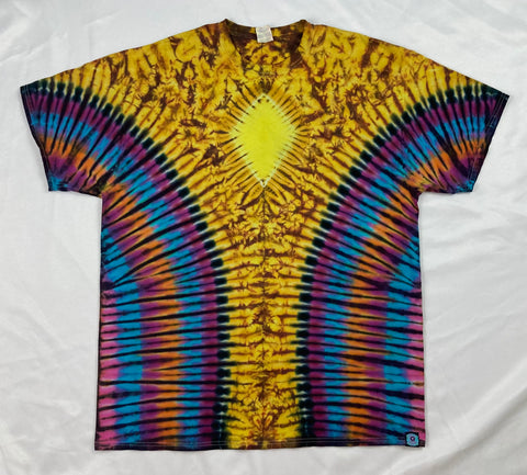 Adult Sunrise Diamond Tie-Dyed Tee, 2XL TALL