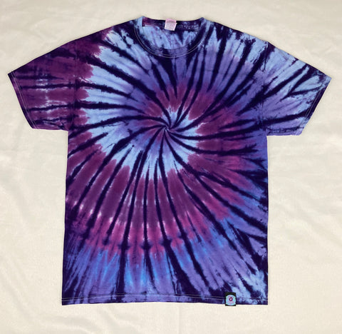 Adult Purple Spiral Tie-Dyed Tee, M & L