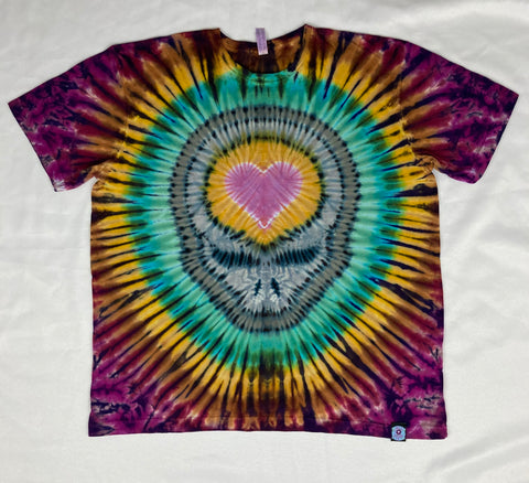 Adult Earthtone SYF Heart Tie-Dyed Tee, XL